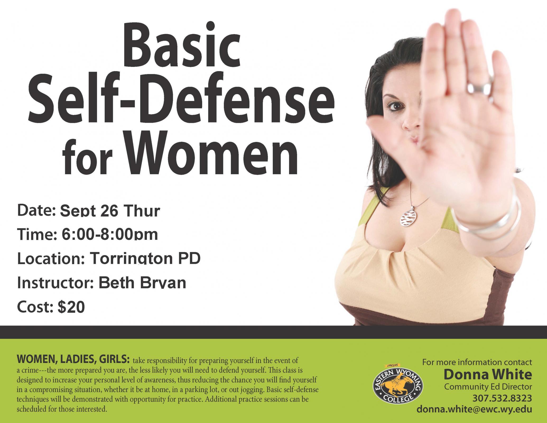 Event Promo Photo For Basic Self-Defense for Women
