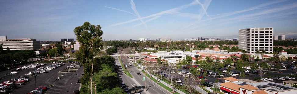 aerial view of Irvine, CA