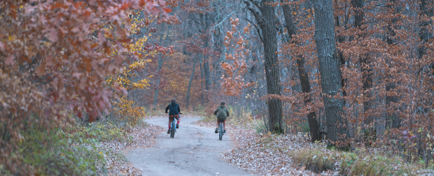 children biking